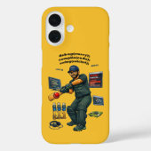 Indischer Software-Ingenieur Coder spielt Cricket Case-Mate iPhone Hülle (Rückseite)