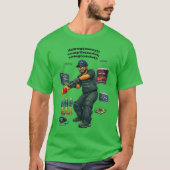 Indischer Software-Ingenieur Coder spielt Cricket T-Shirt (Vorderseite)