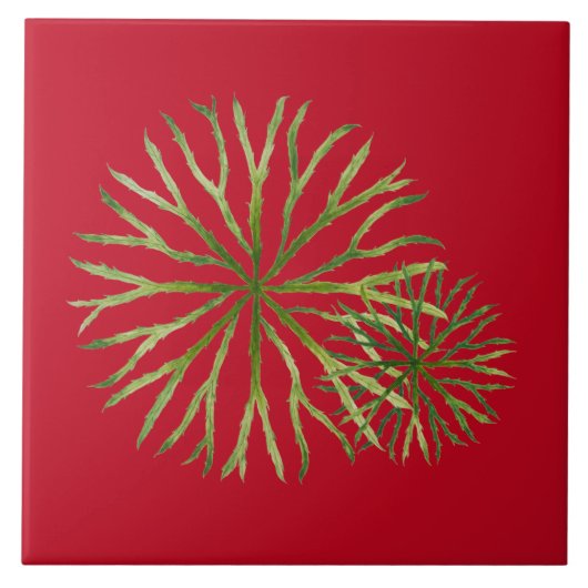 Indischer Sommer auf einer Keramik (M) Fliese (Vorderseite)