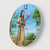 Indischer Sommer Große Wanduhr (Winkel)