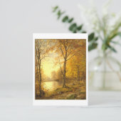 Indischer Sommer Herbstmalerei Postkarte (Stehend Vorderseite)