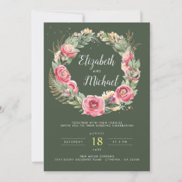 Indischer Sommer | Hochzeitliche Hochzeit von Aqua Einladung