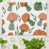 Indischer Sommer Italienischer Ranunculus Geschirrtuch (Gefaltet)