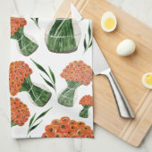 Indischer Sommer Italienischer Ranunculus Geschirrtuch (Viertel Falte)