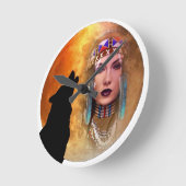 Indischer Sommer Runde Wanduhr (Winkel)