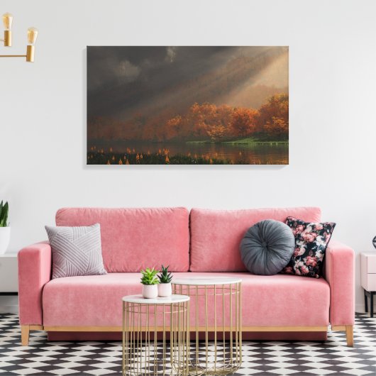 "Indischer Sommer" überpackte Canvas Leinwanddruck (Insitu (Wohnzimmer))