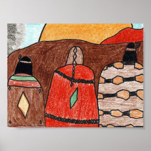 Indischer Sonnenuntergang Poster