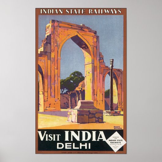 Indischer Staat Eisenbahn besucht Indien Delhi Poster (Vorne)