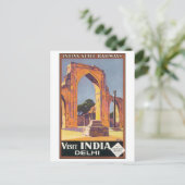 Indischer Staat Eisenbahn besucht Indien Delhi Postkarte (Stehend Vorderseite)