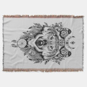 Indischer Stammes- Wolf Decke (Vorderseite)