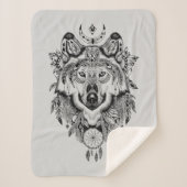 Indischer Stammes- Wolf Sherpadecke (Vorderseite)