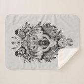 Indischer Stammes- Wolf Sherpadecke (Vorderseite (Horizontal))