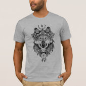 Indischer Stammes- Wolf T-Shirt (Vorderseite)