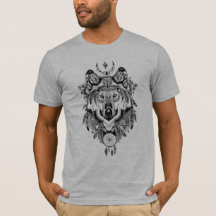 Indischer Stammes- Wolf T-Shirt