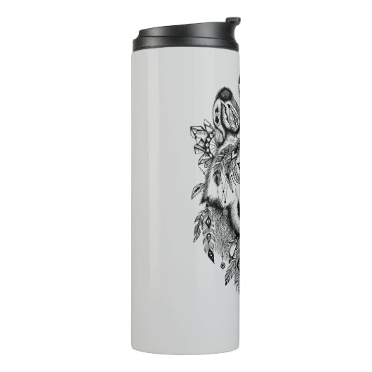 Indischer Stammes- Wolf Thermosbecher (Nach links gedreht)