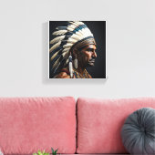 Indischer Stammesführer Leinwanddruck (Insitu (Wohnzimmer))