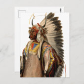 Indischer Stammesführer Postkarte (Vorne/Hinten)