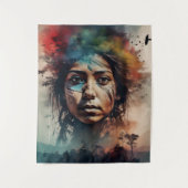 Indischer Stammesgeist Wandteppich (Vorderseite)