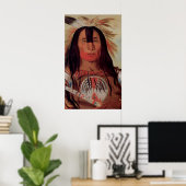 Indischer Stammesleiter 1832 Blood Stamm Art Poste Poster (Heimbüro)