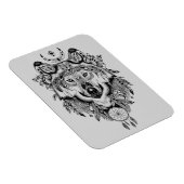 Indischer Stammeswolf Magnet (Rechte Seite)