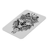 Indischer Stammeswolf Magnet (Linke Seite)