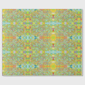 Indischer Stil im grünen Osten mit abstrakter Kuns Geschenkpapier (Flach)