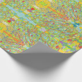 Indischer Stil im grünen Osten mit abstrakter Kuns Geschenkpapier (Ecke)