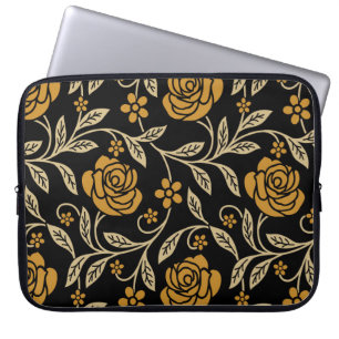 Indischer Stoff: traditionelles florales nahtloses Laptopschutzhülle