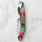 Indischer Streifen Personalisiert Kellnermesser (Vorderseite)
