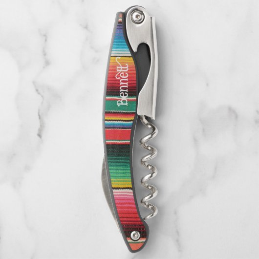 Indischer Streifen Personalisiert Kellnermesser (Rückseite)