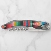 Indischer Streifen Personalisiert Kellnermesser (Rückseite)