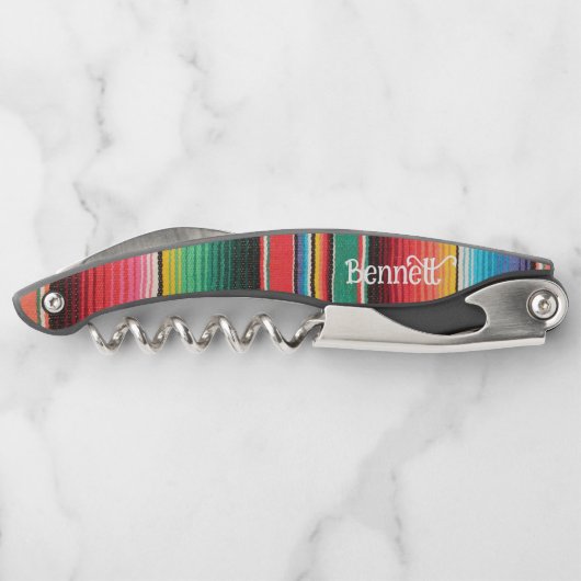 Indischer Streifen Personalisiert Kellnermesser (Rückseite)