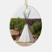 Indischer Teepee, Pionierdorf, Utah Keramikornament (Rechts)