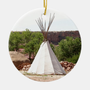 Indischer Teepee, Pionierdorf, Utah Keramikornament