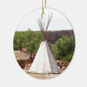 Indischer Teepee, Pionierdorf, Utah Keramikornament (Links)