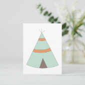 Indischer Teepee Postkarte (Stehend Vorderseite)