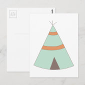 Indischer Teepee Postkarte (Vorne/Hinten)