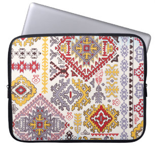Indischer Teppich, Paisley Mandala, Yoga Laptopschutzhülle