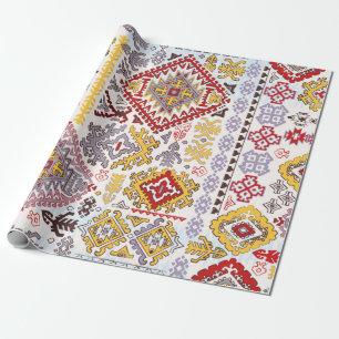 Indischer Teppich-Paisley-Ornament-Muster. Ethnic  Geschenkpapier