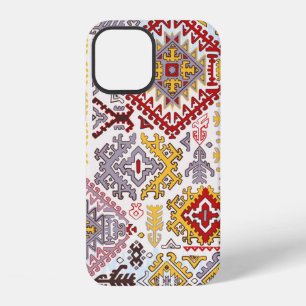 Indischer Teppich Paisley-Ornamentmuster. Ethnisch iPhone 12 Hülle