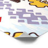 Indischer Teppichboden-Schmuckmuster. Ethnic Manda Poster (Ecke)