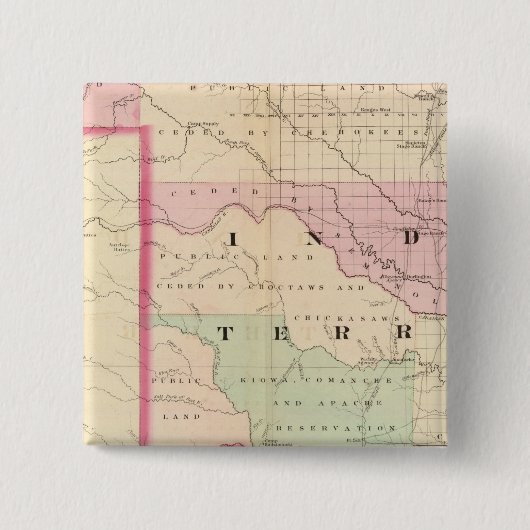 Indischer Terr, Texas NW-Anteil Button (Vorderseite)