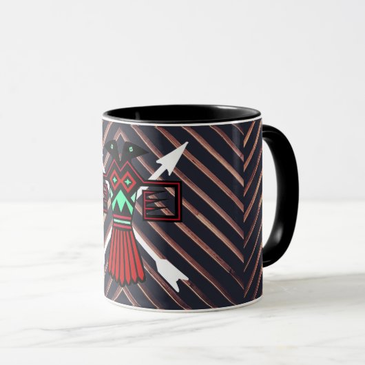 Indischer Thunderbird Petroglyph-Symbol Tasse (VorderseiteRechts)