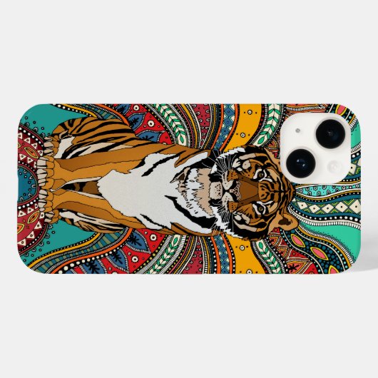 Indischer Tiger Case-Mate iPhone Hülle (Rückseite (Horizontal))