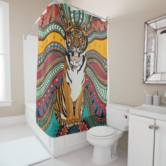 Indischer Tiger Duschvorhang (Beispiel)
