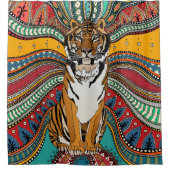 Indischer Tiger Duschvorhang (Vorderseite)