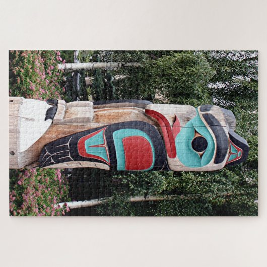 Indischer Totem-Pole, Anchorage, Alaska Puzzle (Horizontal)