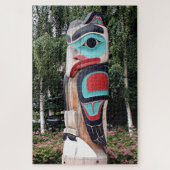 Indischer Totem-Pole, Anchorage, Alaska Puzzle (Vertikal)
