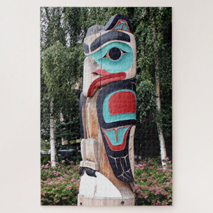 Indischer Totem-Pole, Anchorage, Alaska Puzzle
