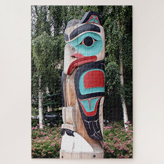 Indischer Totem-Pole, Anchorage, Alaska Puzzle (Vertikal)
